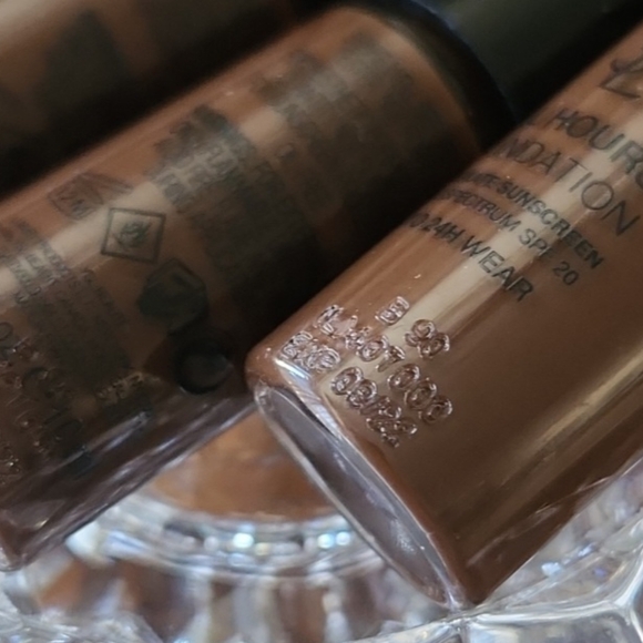 YSL All Hours Foundation #B90 Ebony Travel Size 33.oz/10ml Lot × 4